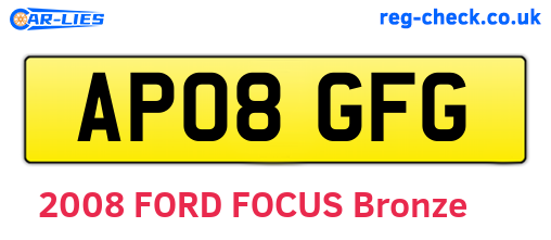 AP08GFG are the vehicle registration plates.