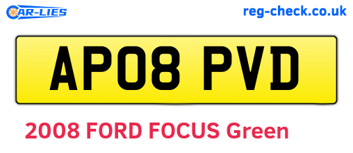 AP08PVD are the vehicle registration plates.