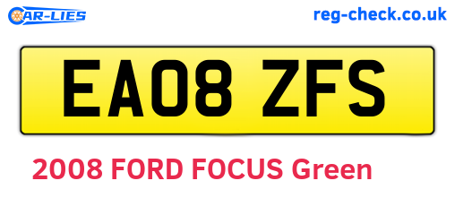 EA08ZFS are the vehicle registration plates.