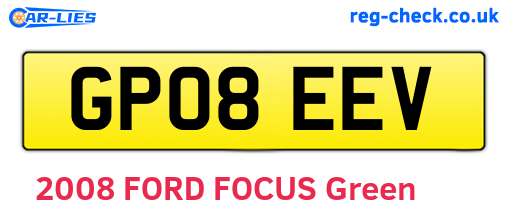 GP08EEV are the vehicle registration plates.