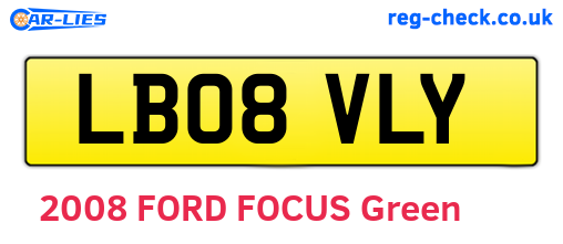 LB08VLY are the vehicle registration plates.