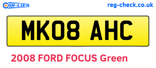 MK08AHC are the vehicle registration plates.