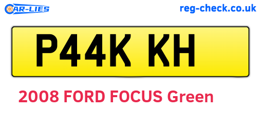 P44KKH are the vehicle registration plates.