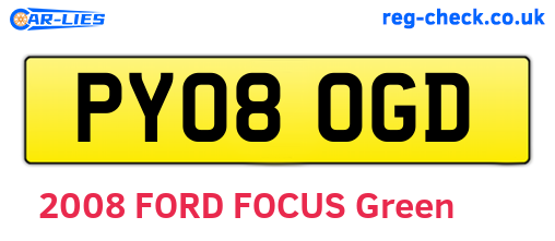 PY08OGD are the vehicle registration plates.