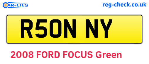 R50NNY are the vehicle registration plates.