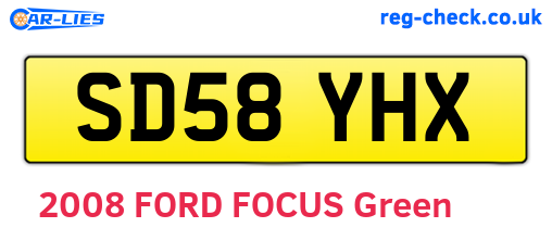 SD58YHX are the vehicle registration plates.