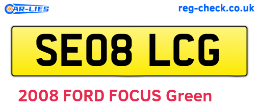 SE08LCG are the vehicle registration plates.