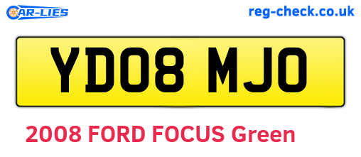YD08MJO are the vehicle registration plates.