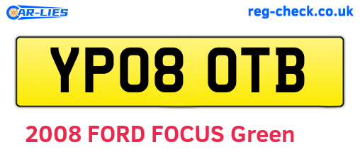 YP08OTB are the vehicle registration plates.