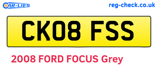 CK08FSS are the vehicle registration plates.