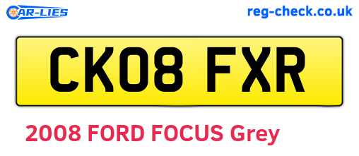CK08FXR are the vehicle registration plates.