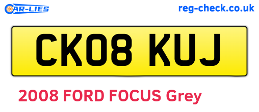 CK08KUJ are the vehicle registration plates.