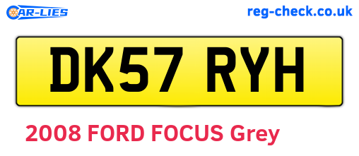 DK57RYH are the vehicle registration plates.