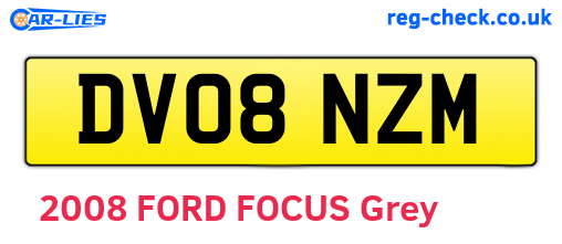 DV08NZM are the vehicle registration plates.