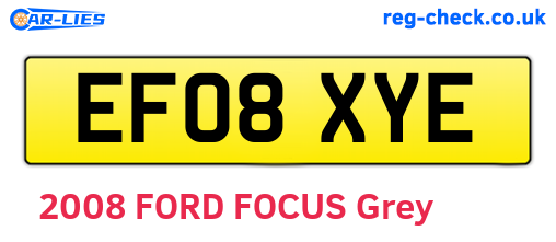 EF08XYE are the vehicle registration plates.