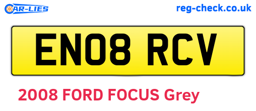 EN08RCV are the vehicle registration plates.