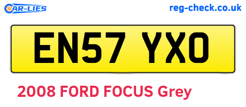 EN57YXO are the vehicle registration plates.