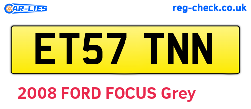 ET57TNN are the vehicle registration plates.