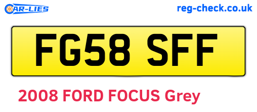 FG58SFF are the vehicle registration plates.