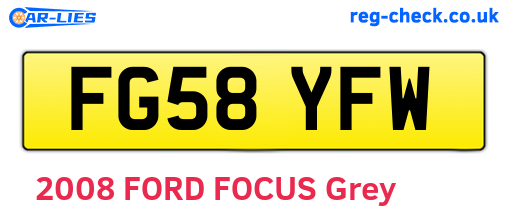 FG58YFW are the vehicle registration plates.
