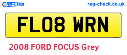 FL08WRN are the vehicle registration plates.
