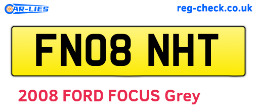 FN08NHT are the vehicle registration plates.