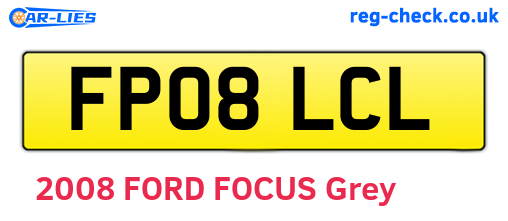 FP08LCL are the vehicle registration plates.