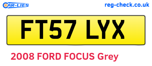 FT57LYX are the vehicle registration plates.
