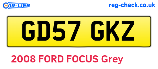 GD57GKZ are the vehicle registration plates.
