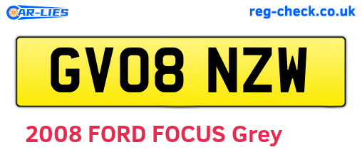GV08NZW are the vehicle registration plates.
