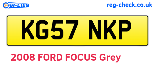 KG57NKP are the vehicle registration plates.