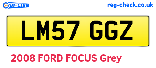 LM57GGZ are the vehicle registration plates.