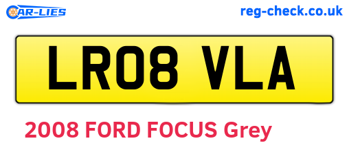 LR08VLA are the vehicle registration plates.