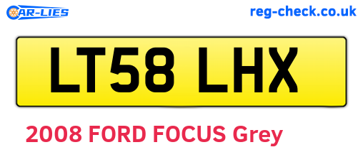 LT58LHX are the vehicle registration plates.