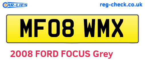 MF08WMX are the vehicle registration plates.