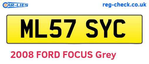 ML57SYC are the vehicle registration plates.