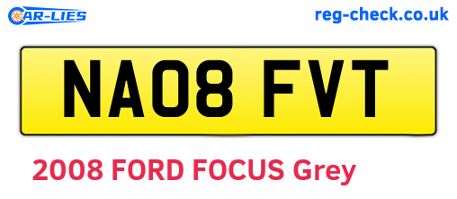 NA08FVT are the vehicle registration plates.