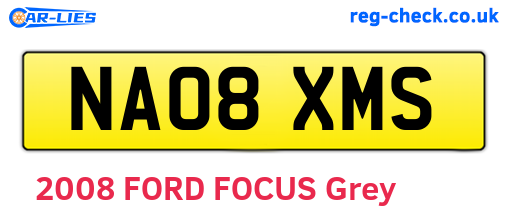 NA08XMS are the vehicle registration plates.