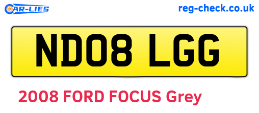 ND08LGG are the vehicle registration plates.