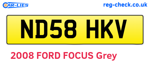ND58HKV are the vehicle registration plates.