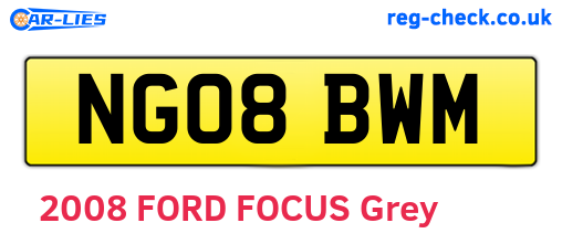 NG08BWM are the vehicle registration plates.