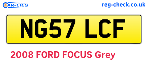 NG57LCF are the vehicle registration plates.