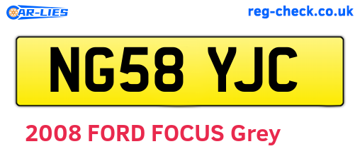 NG58YJC are the vehicle registration plates.