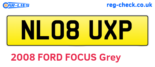 NL08UXP are the vehicle registration plates.