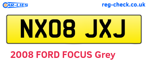 NX08JXJ are the vehicle registration plates.