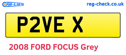 P2VEX are the vehicle registration plates.