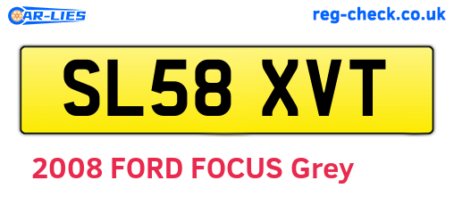SL58XVT are the vehicle registration plates.