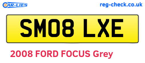 SM08LXE are the vehicle registration plates.