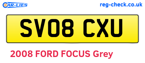 SV08CXU are the vehicle registration plates.