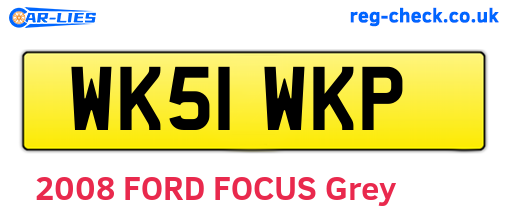 WK51WKP are the vehicle registration plates.